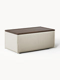 Lennon Sofa Ottoman in Corduroy with Storage — Warm Grey