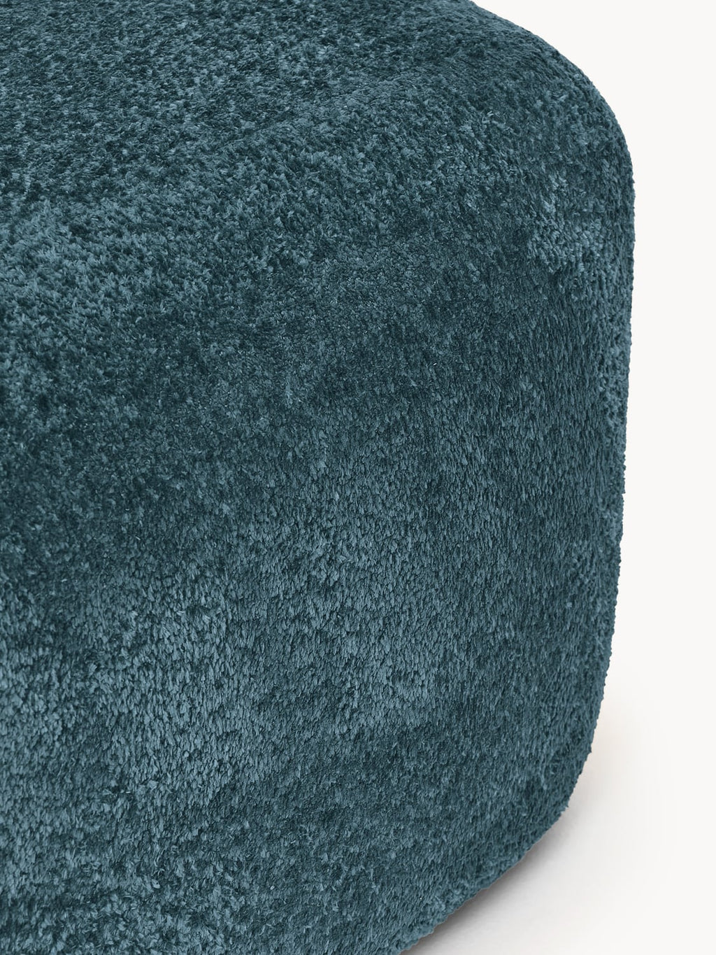 Wolke Large Ottoman in Teddy Bouclé — Teal