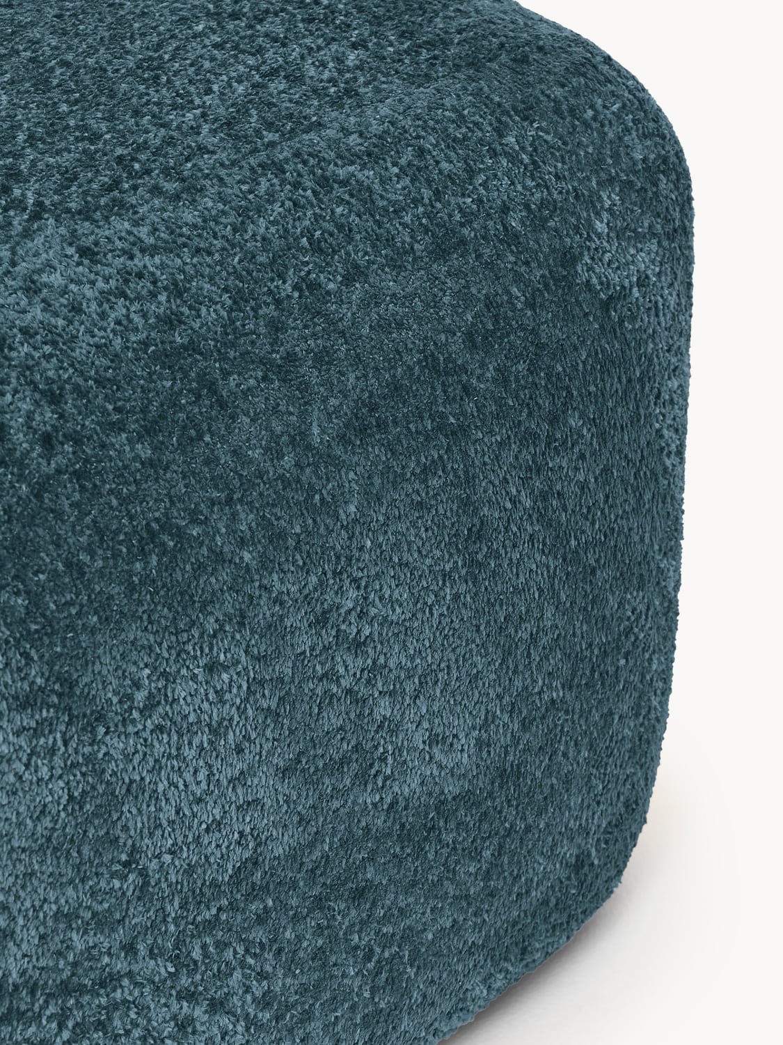 Wolke Large Ottoman in Teddy Bouclé — Teal