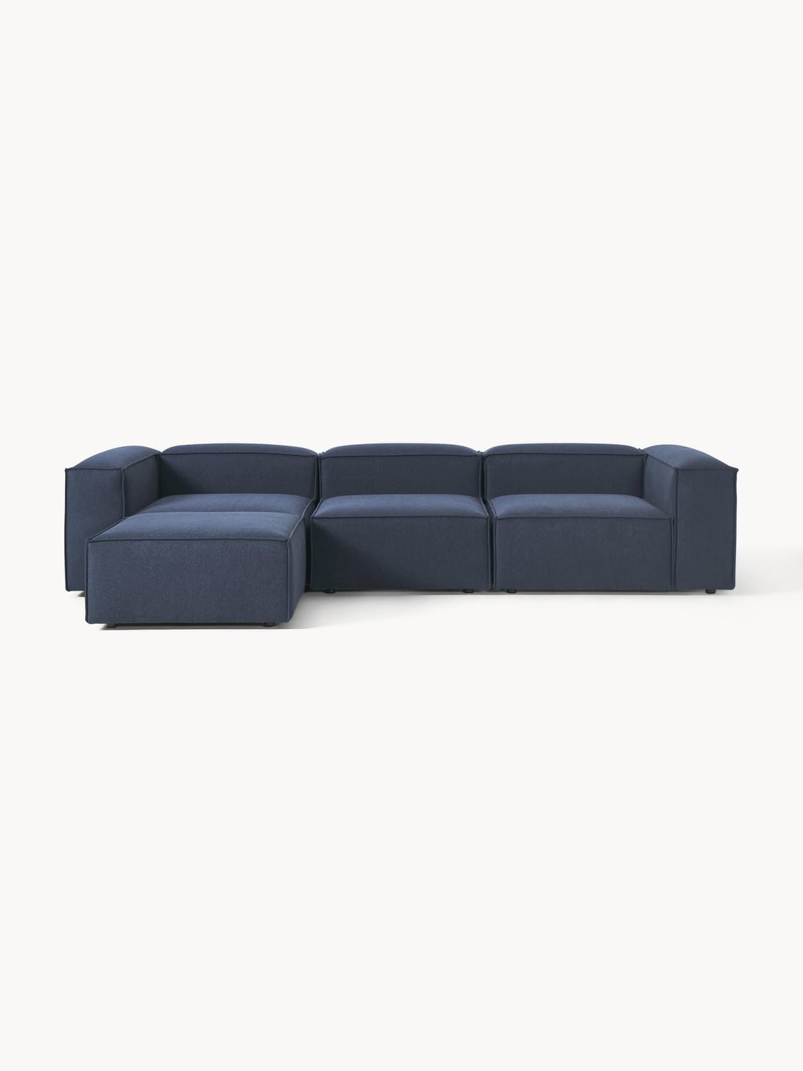 Lennon Modular Sofa (4-seater) with Ottoman (left/right) — Petrol