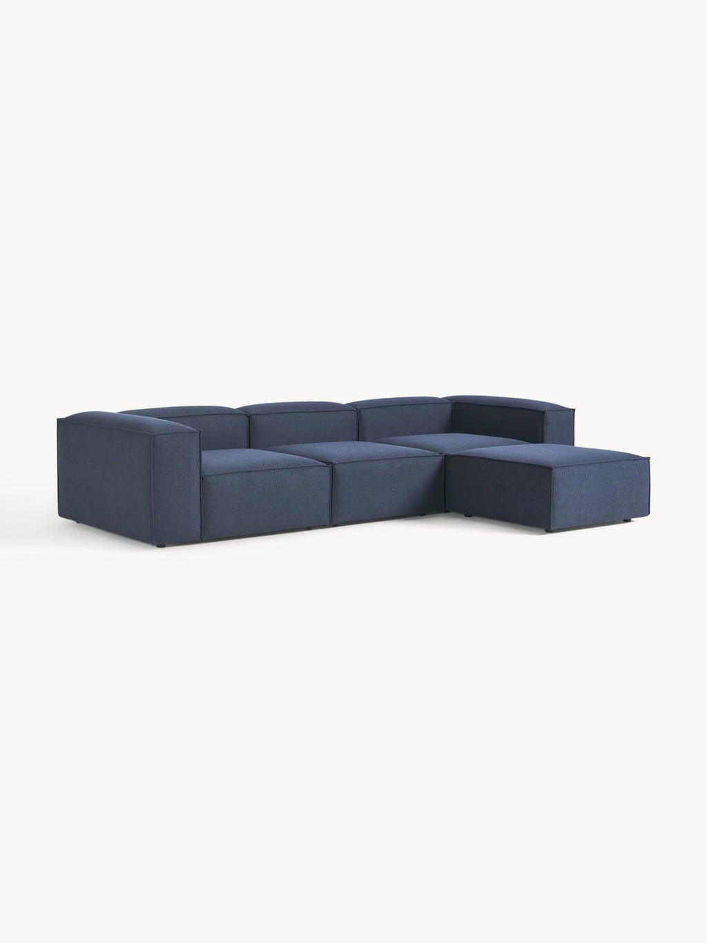 Lennon Modular Sofa (4-seater) with Ottoman (left/right) — Petrol