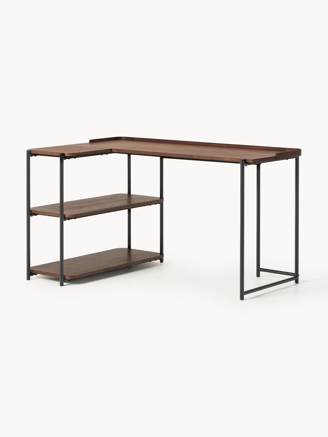 Renee Corner Desk in Walnut Wood