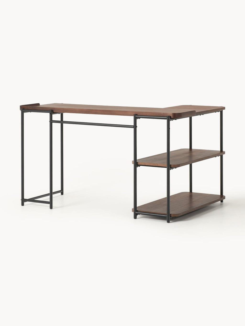 Renee Corner Desk in Walnut Wood