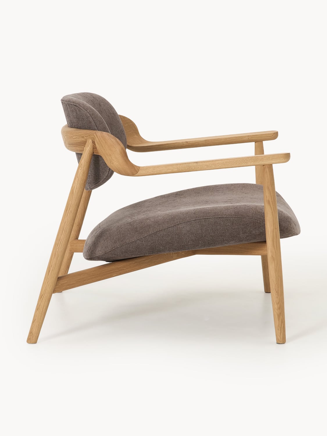 Rae Lounge Chair in Oak — Greige