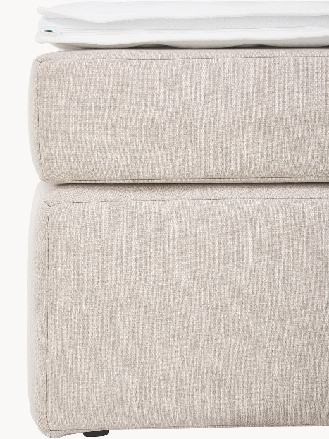 Enya Box-Spring Bed — Pearl Grey