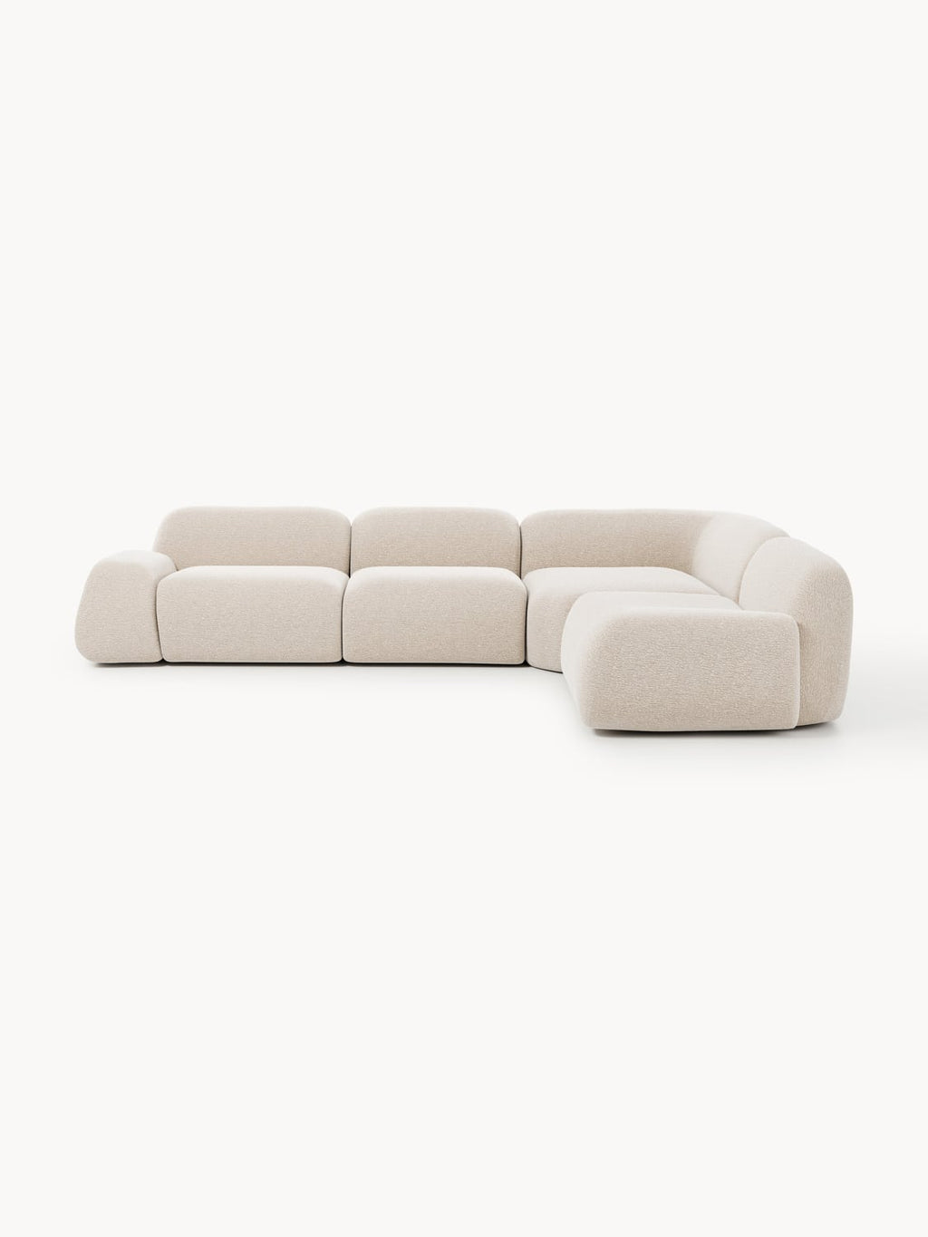 Wolke Modular Corner Sofa (4-seater) — Light Grey