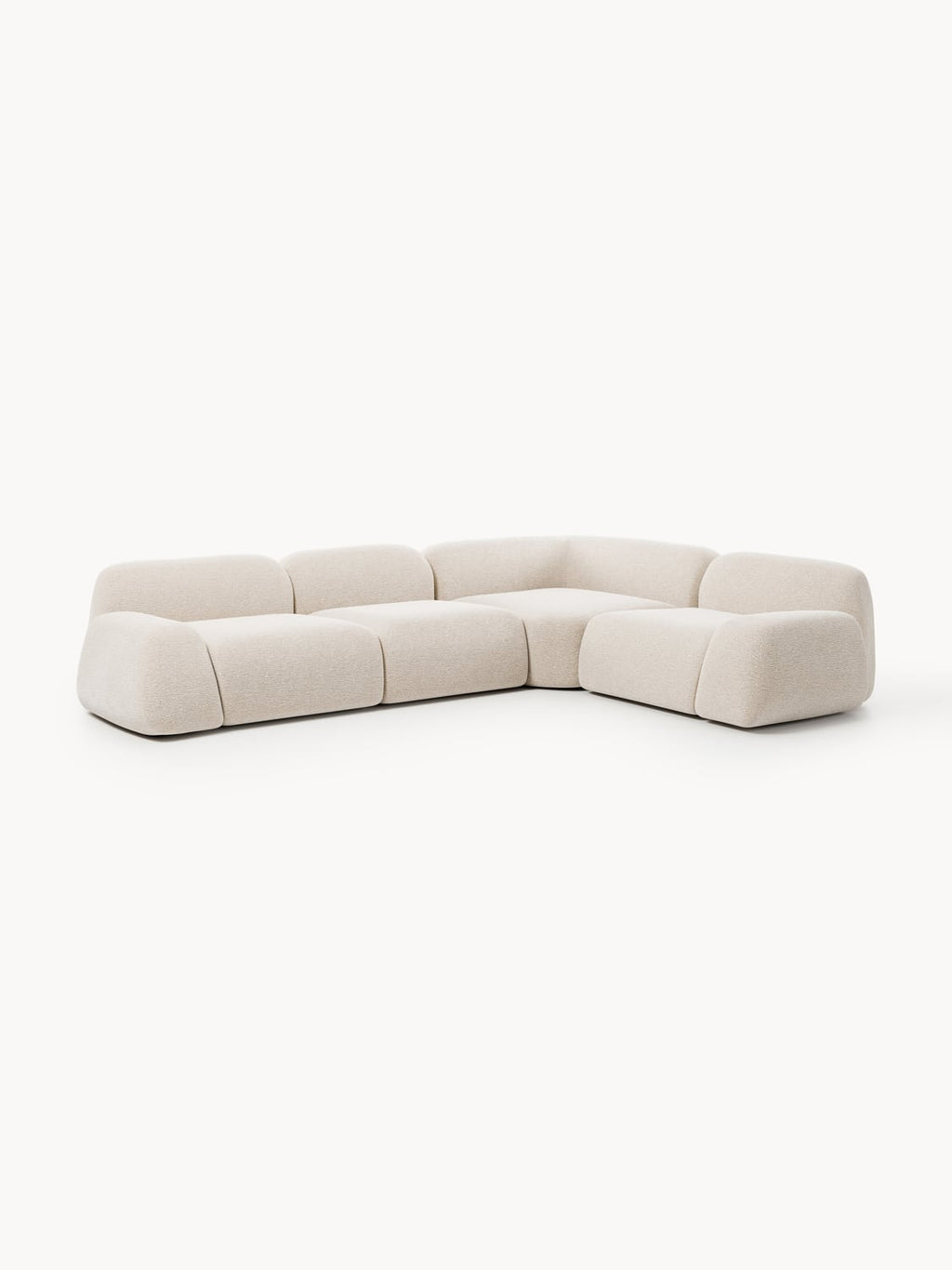 Wolke Modular Corner Sofa (4-seater) — Light Grey