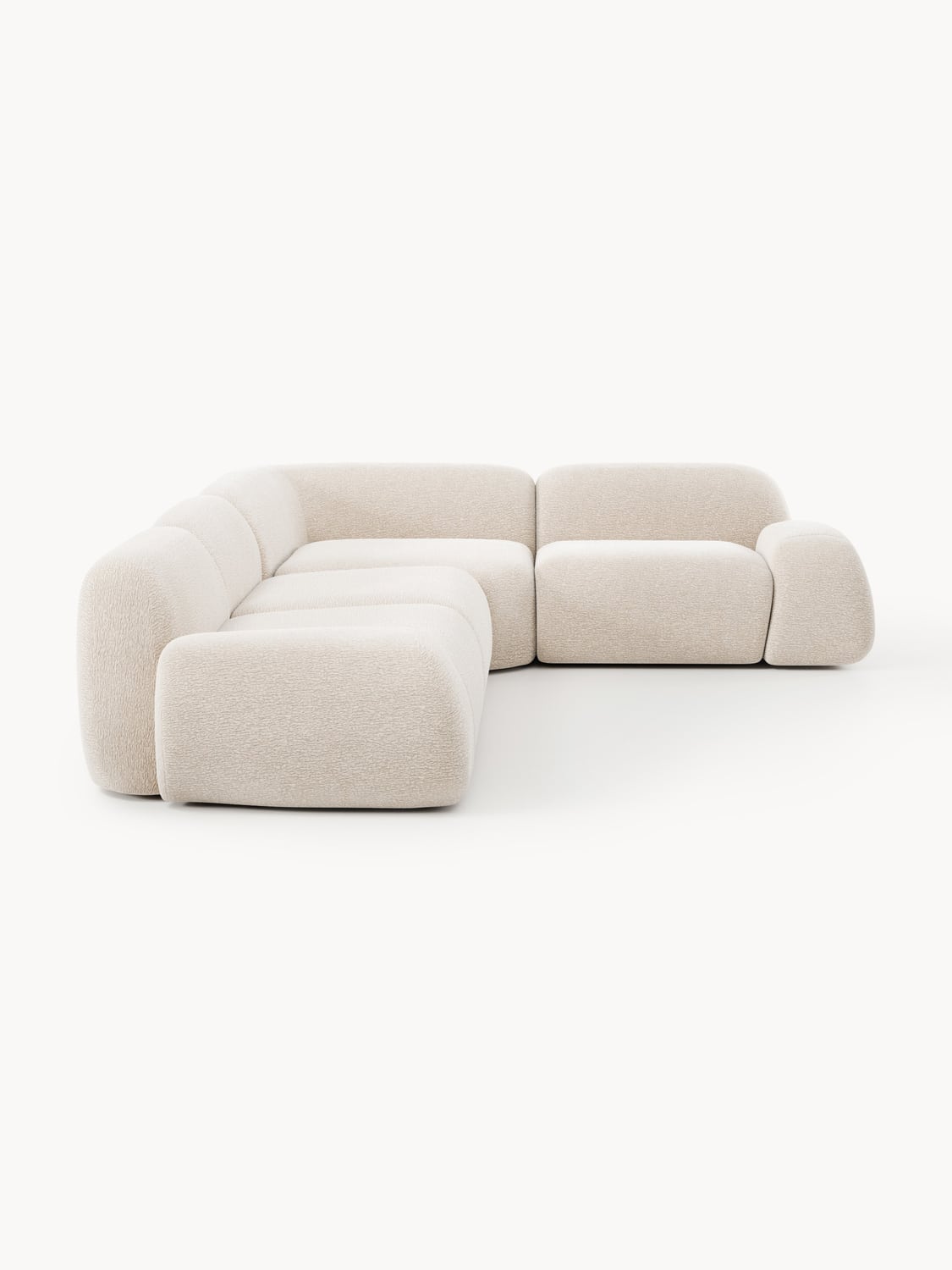 Wolke Modular Corner Sofa (4-seater) — Light Grey