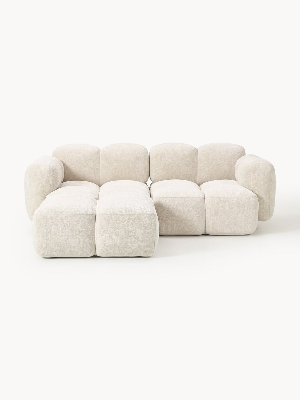 Tayla Modular Sofa (3-seater) with Ottoman (left/right) — Blush