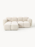 Tayla Modular Sofa (3-seater) with Ottoman (left/right) — Blush