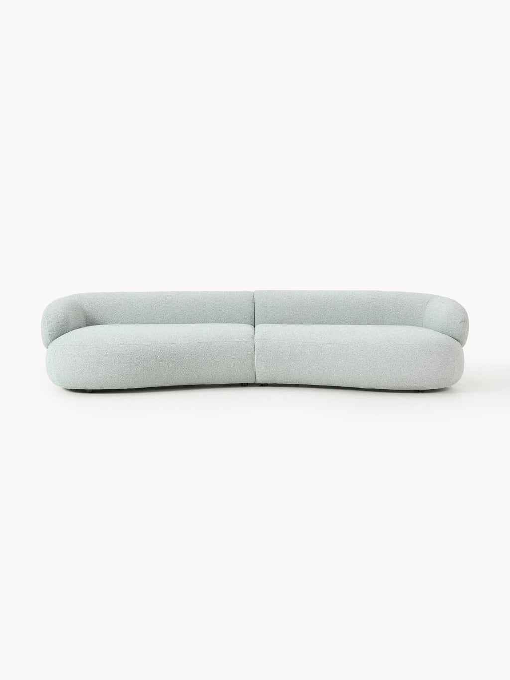 Alba Bouclé Sofa (4-seater) — Light Grey