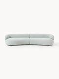 Alba Bouclé Sofa (4-seater) — Light Grey