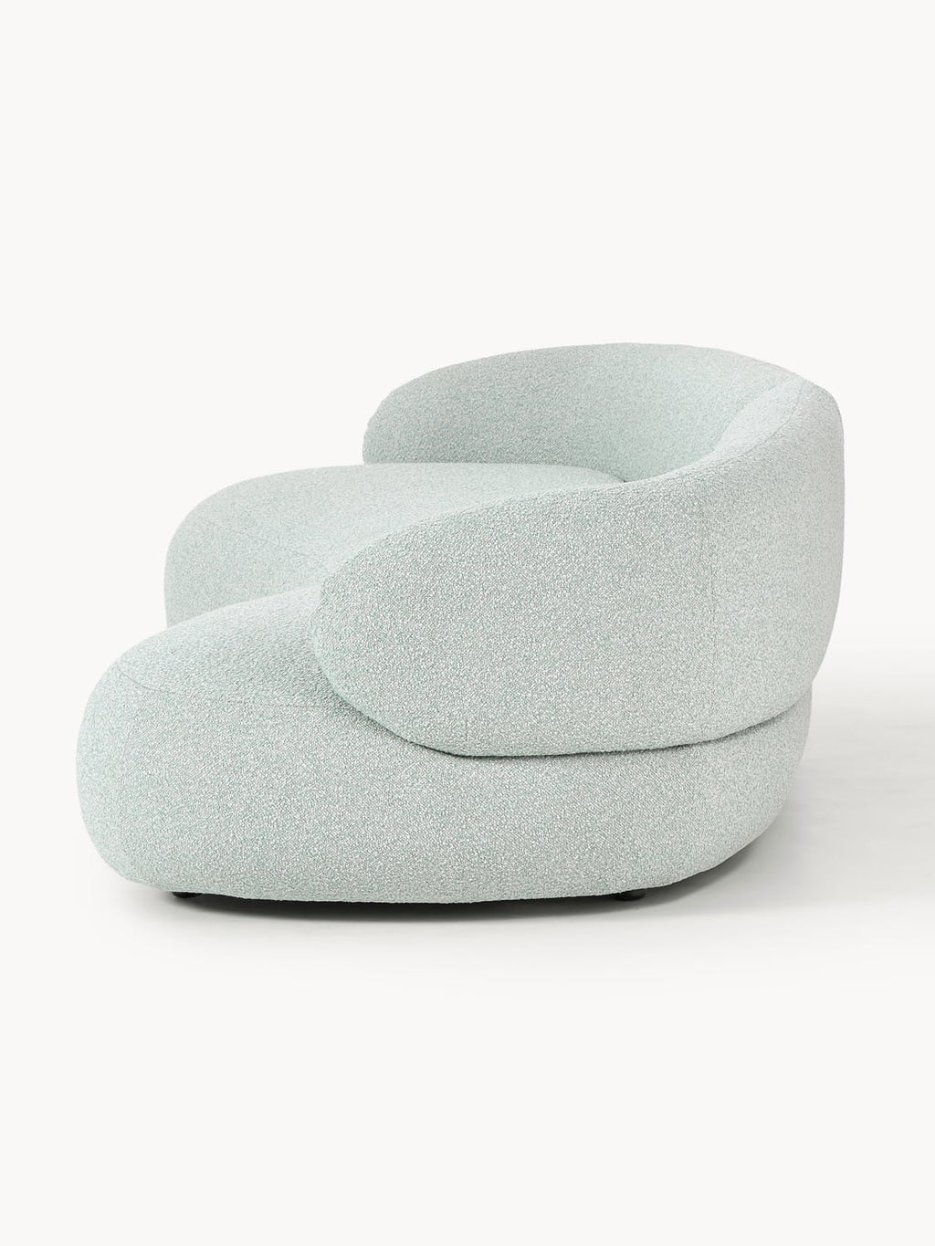 Alba Bouclé Sofa (4-seater) — Light Grey
