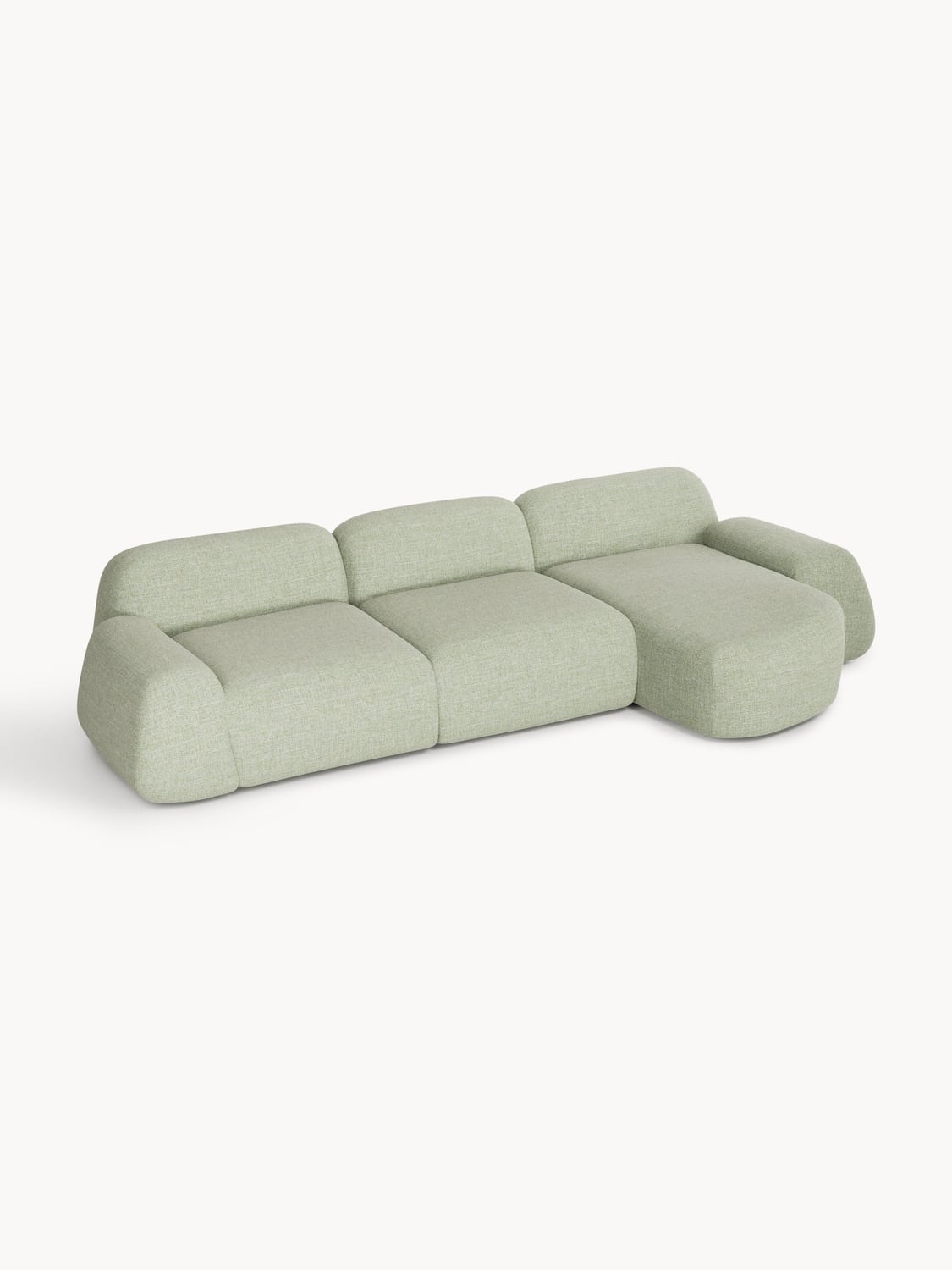 Wolke Modular Bouclé Corner Sofa (4-seater) — Oatmeal