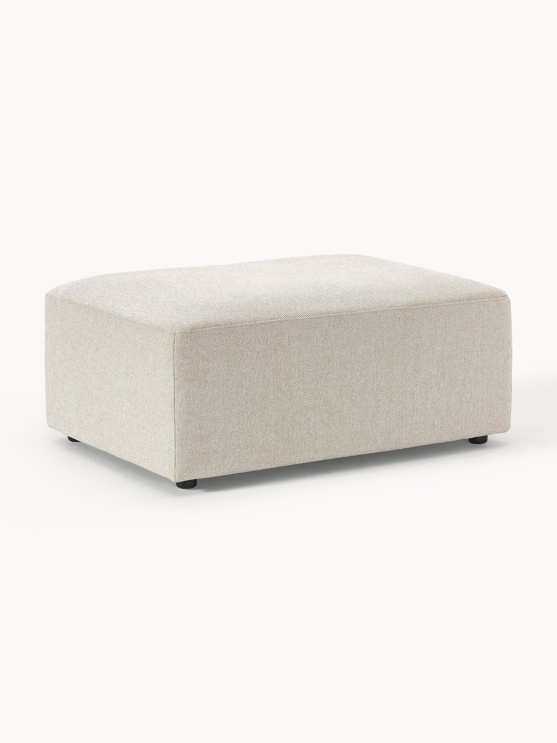 Melva Ottoman, B 99 x T 72 cm — Oatmeal