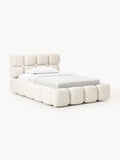 Tayla Single Bed in Teddy Bouclé — Ivory