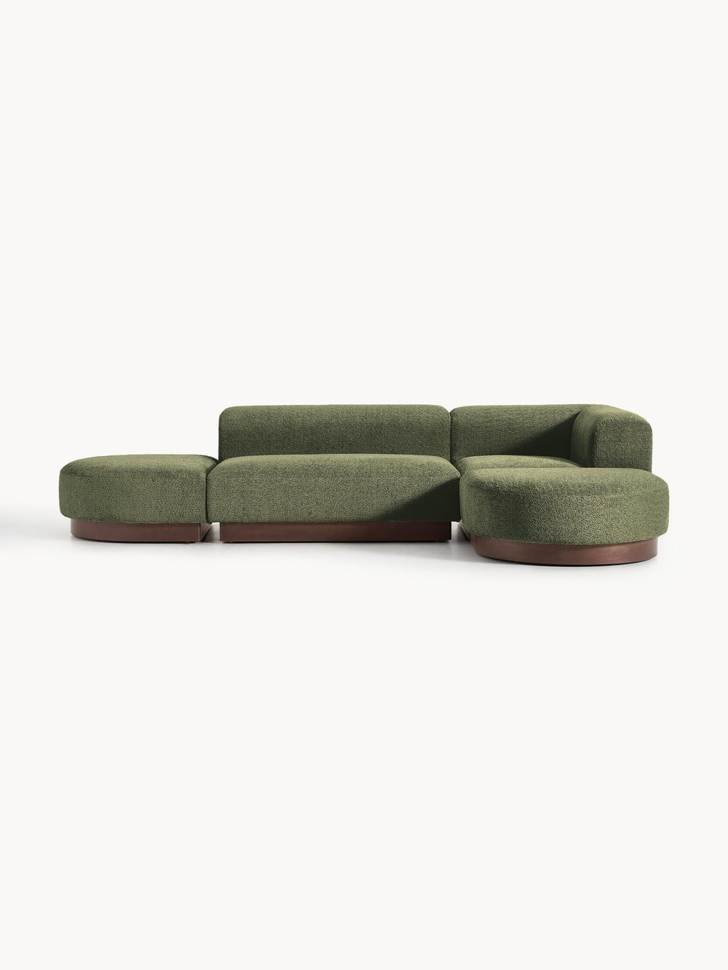 Natalie Modular Corner Sofa in Teddy Bouclé — Dark Grey