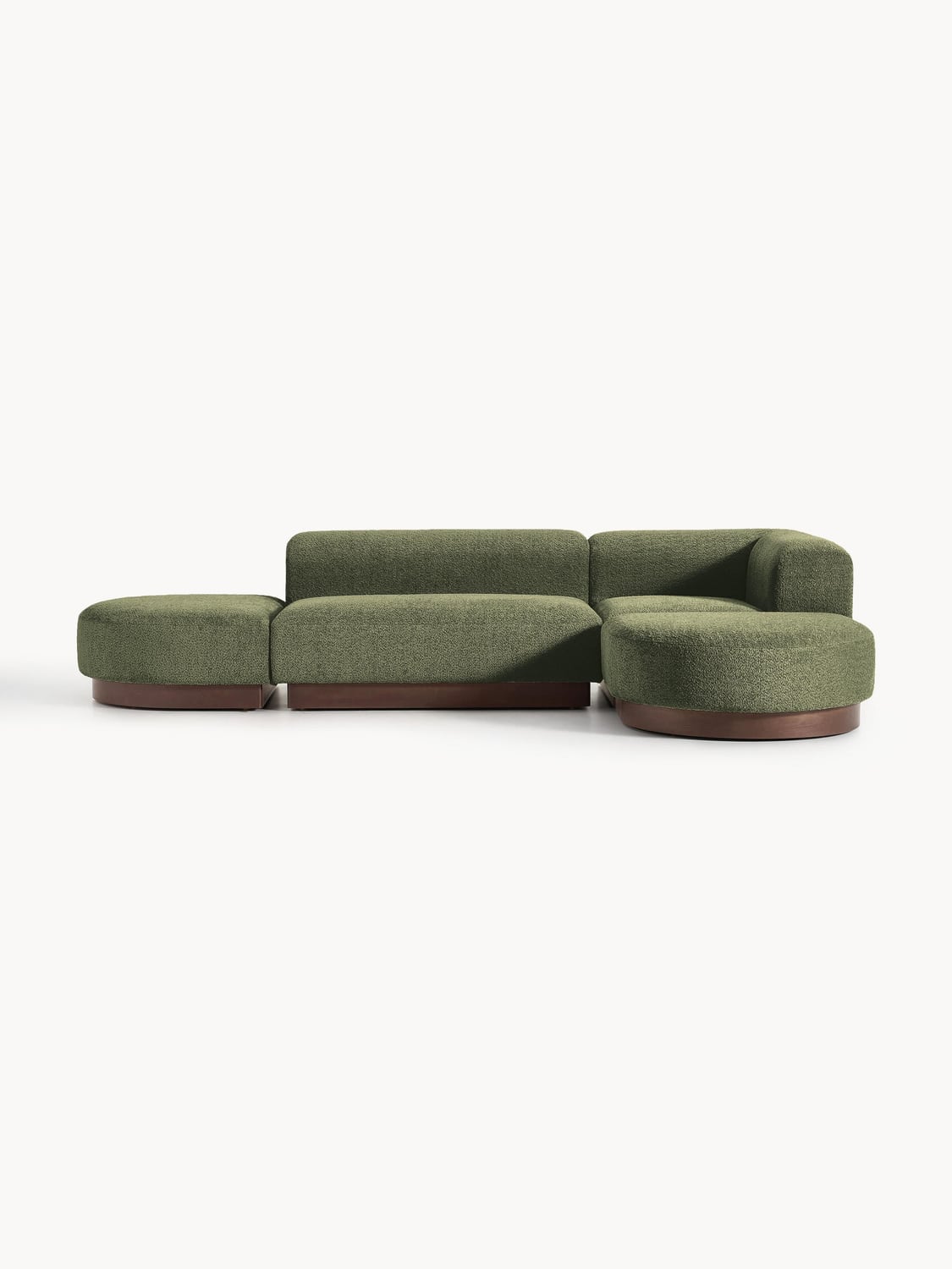 Natalie Modular Corner Sofa in Teddy Bouclé — Dark Grey