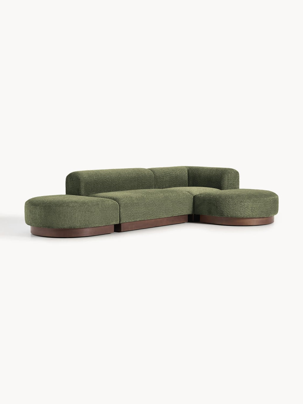 Natalie Modular Corner Sofa in Teddy Bouclé — Dark Grey
