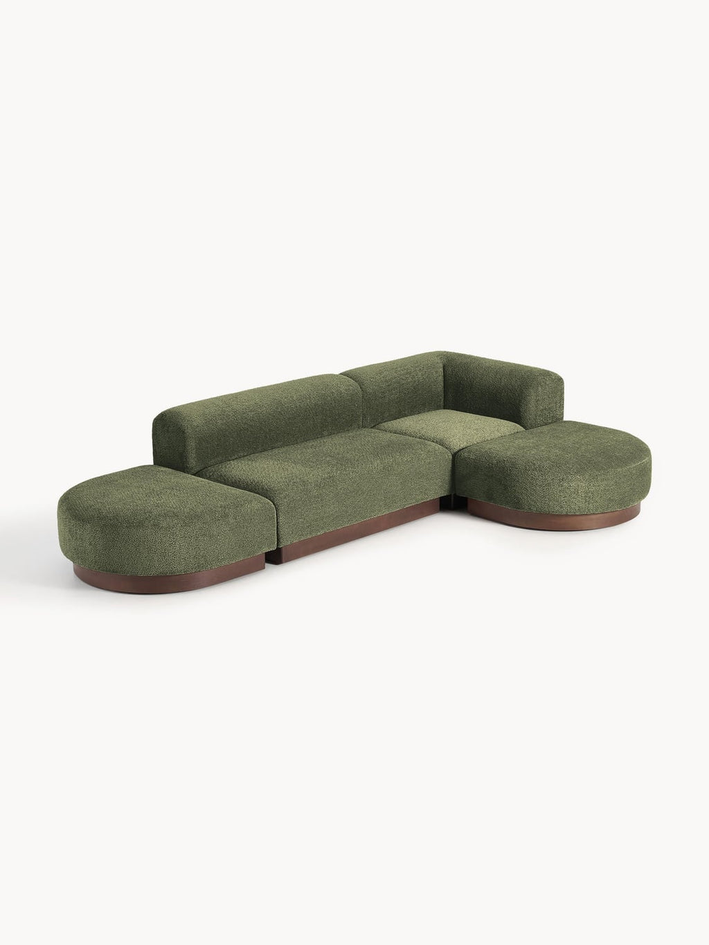 Natalie Modular Corner Sofa in Teddy Bouclé — Dark Grey