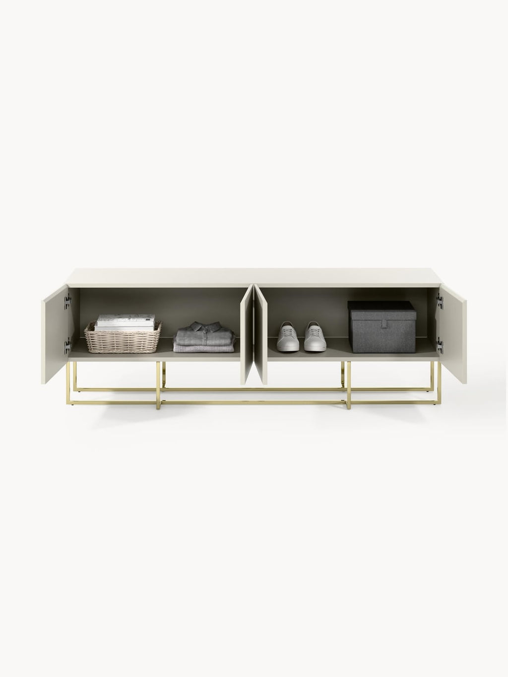 Joe Wood-TV-Lowboard — Light Grey