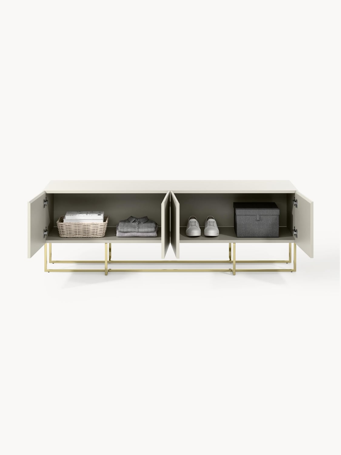 Joe Wood-TV-Lowboard — Light Grey