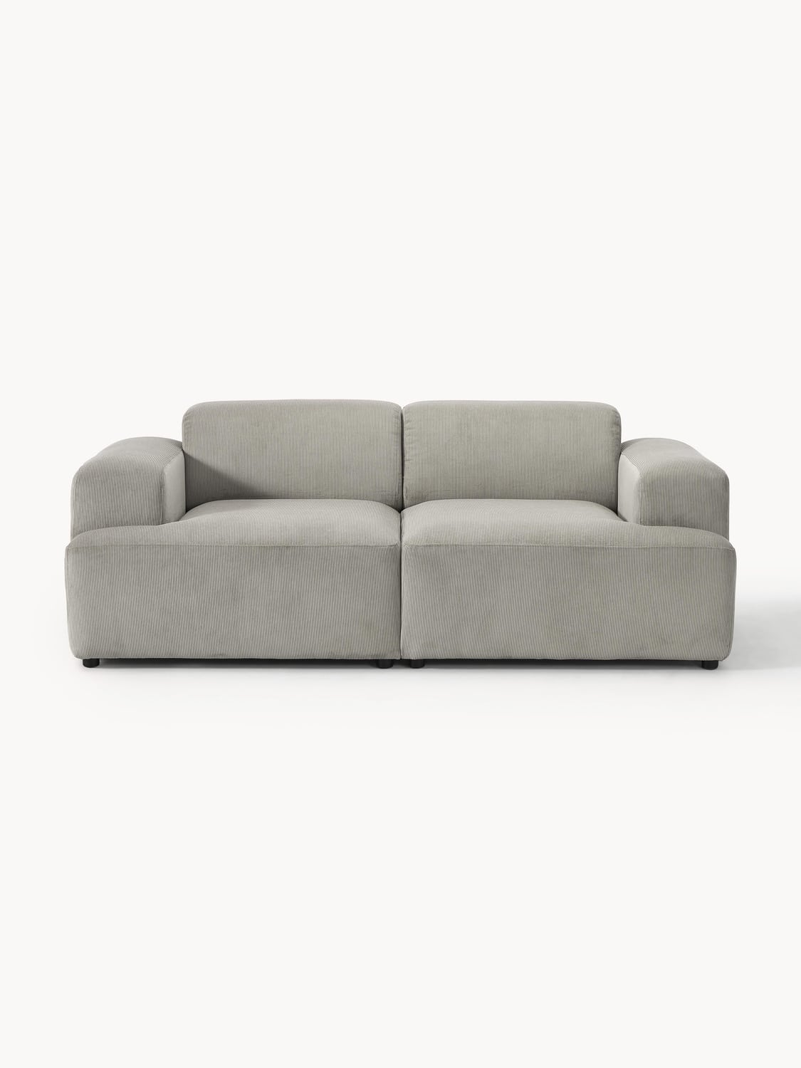 Melva Corduroy-Sofa (2-seater) — Grey
