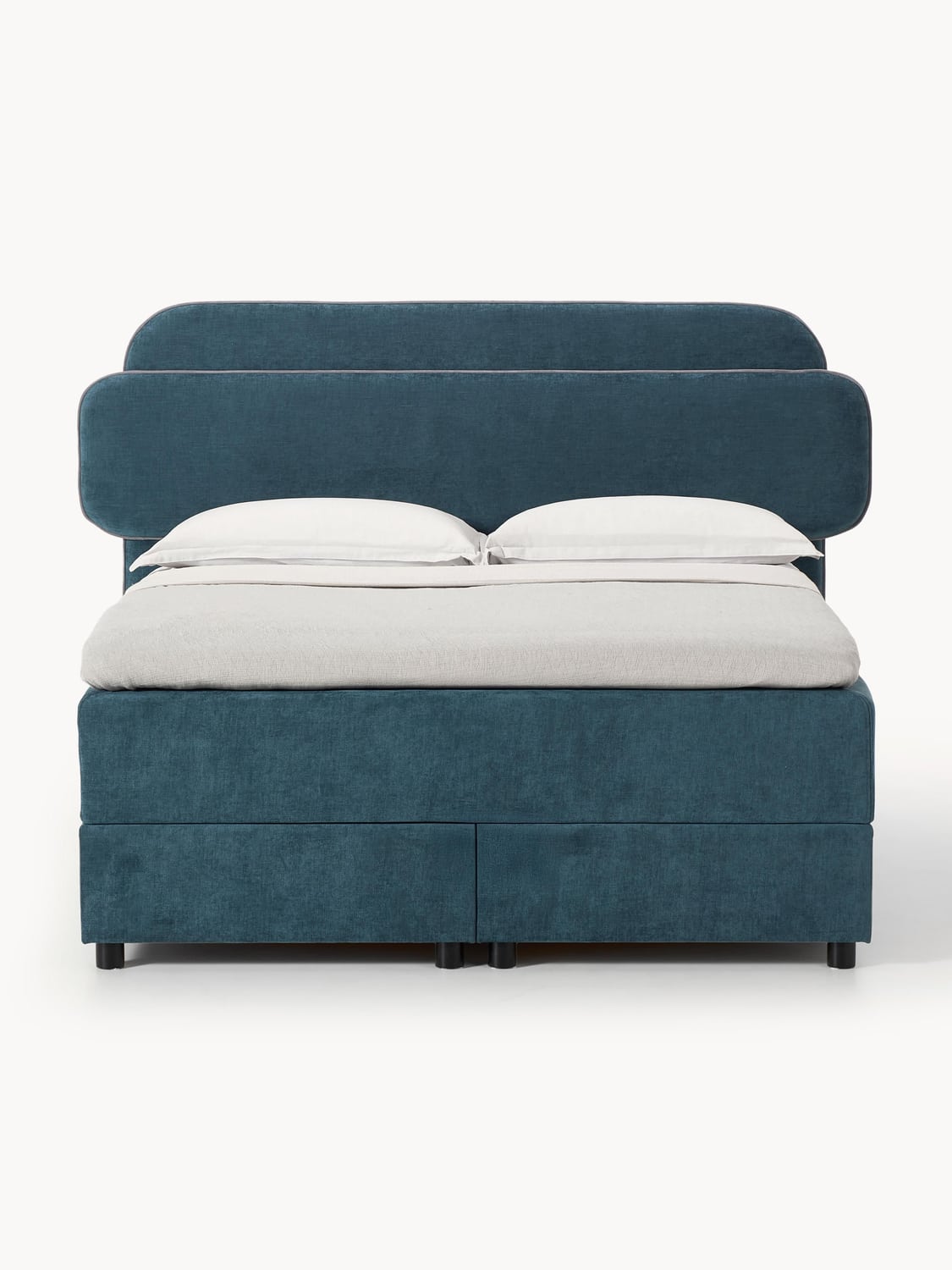 Enrica Box-Spring Bed — Teal