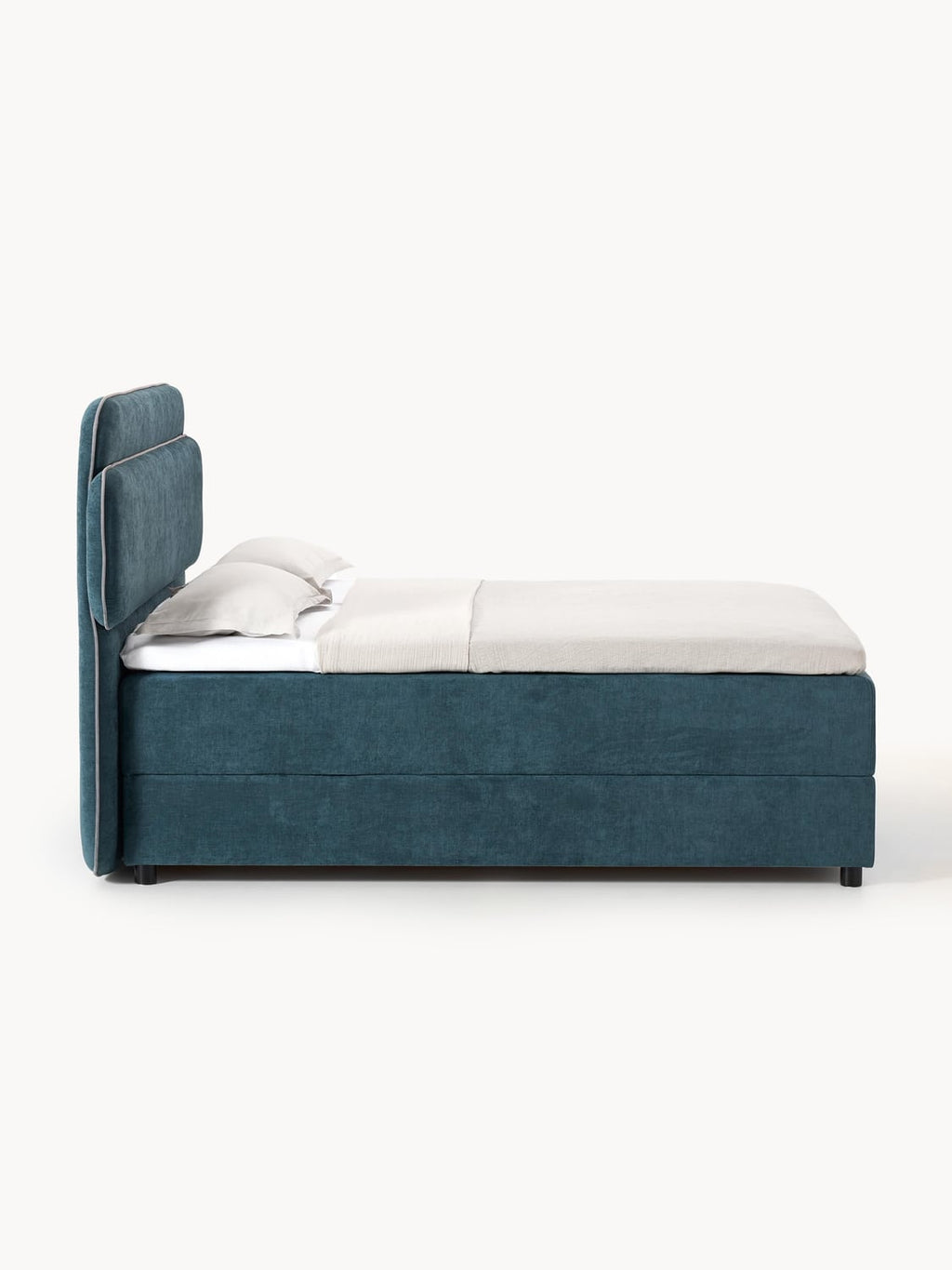 Enrica Box-Spring Bed — Teal