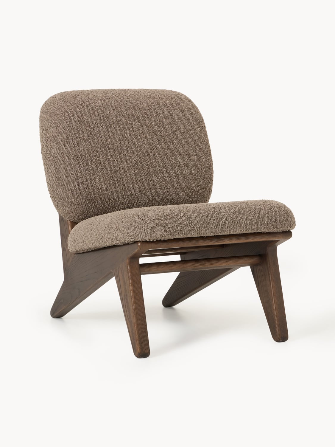 Shenay Bouclé Lounge Chair in Ash