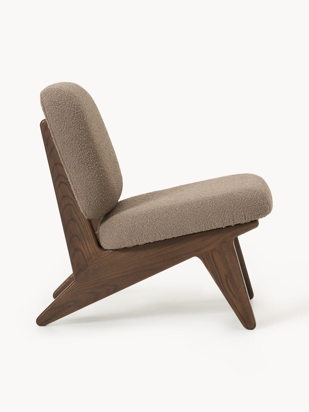 Shenay Bouclé Lounge Chair in Ash