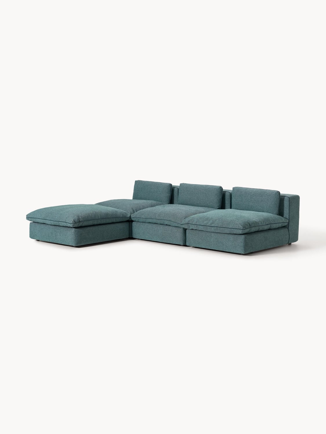 Felix Modular XL Sofa with Ottoman (left/right) — Teal