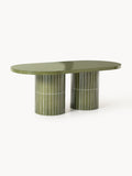 Saya Oval Garden Dining Table, 200 x 100 cm — Olive