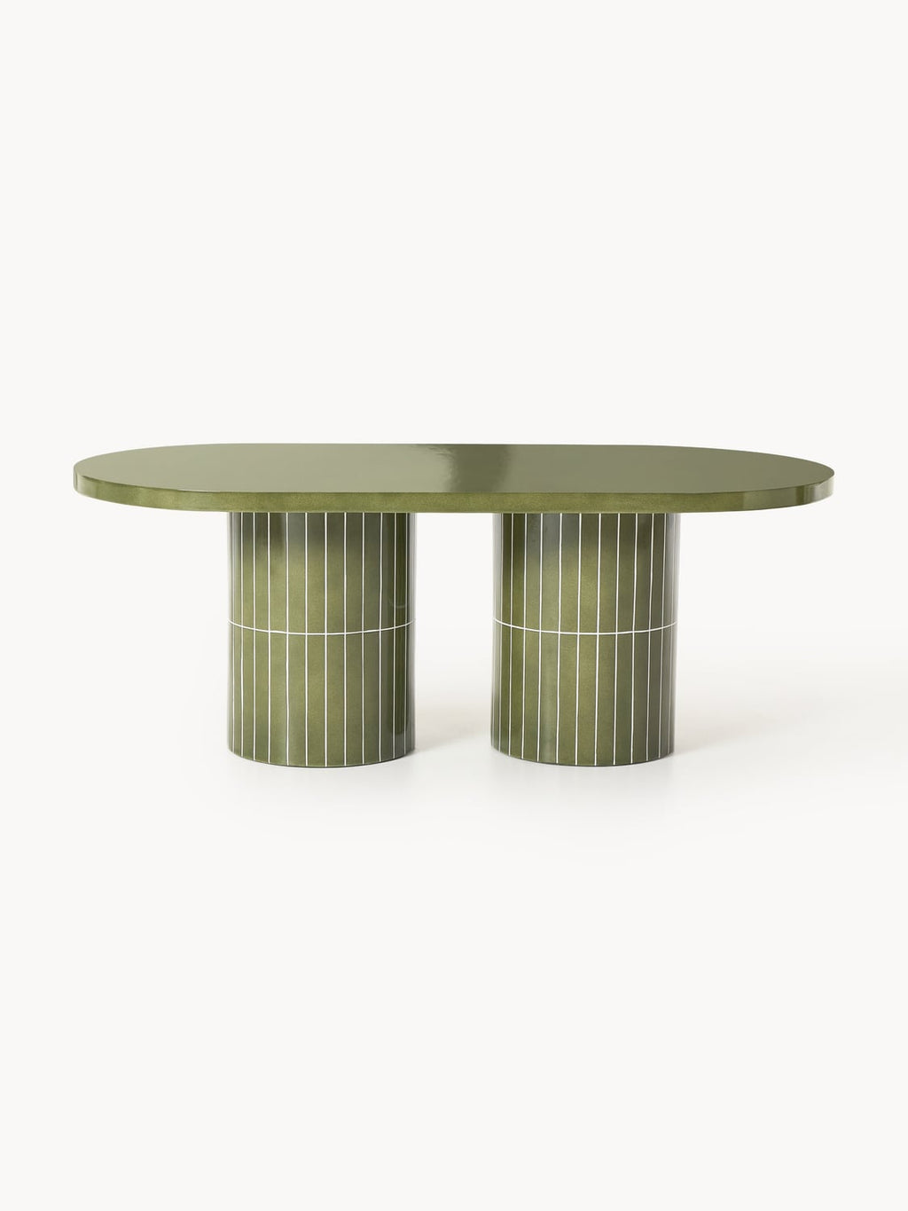 Saya Oval Garden Dining Table, 200 x 100 cm — Olive