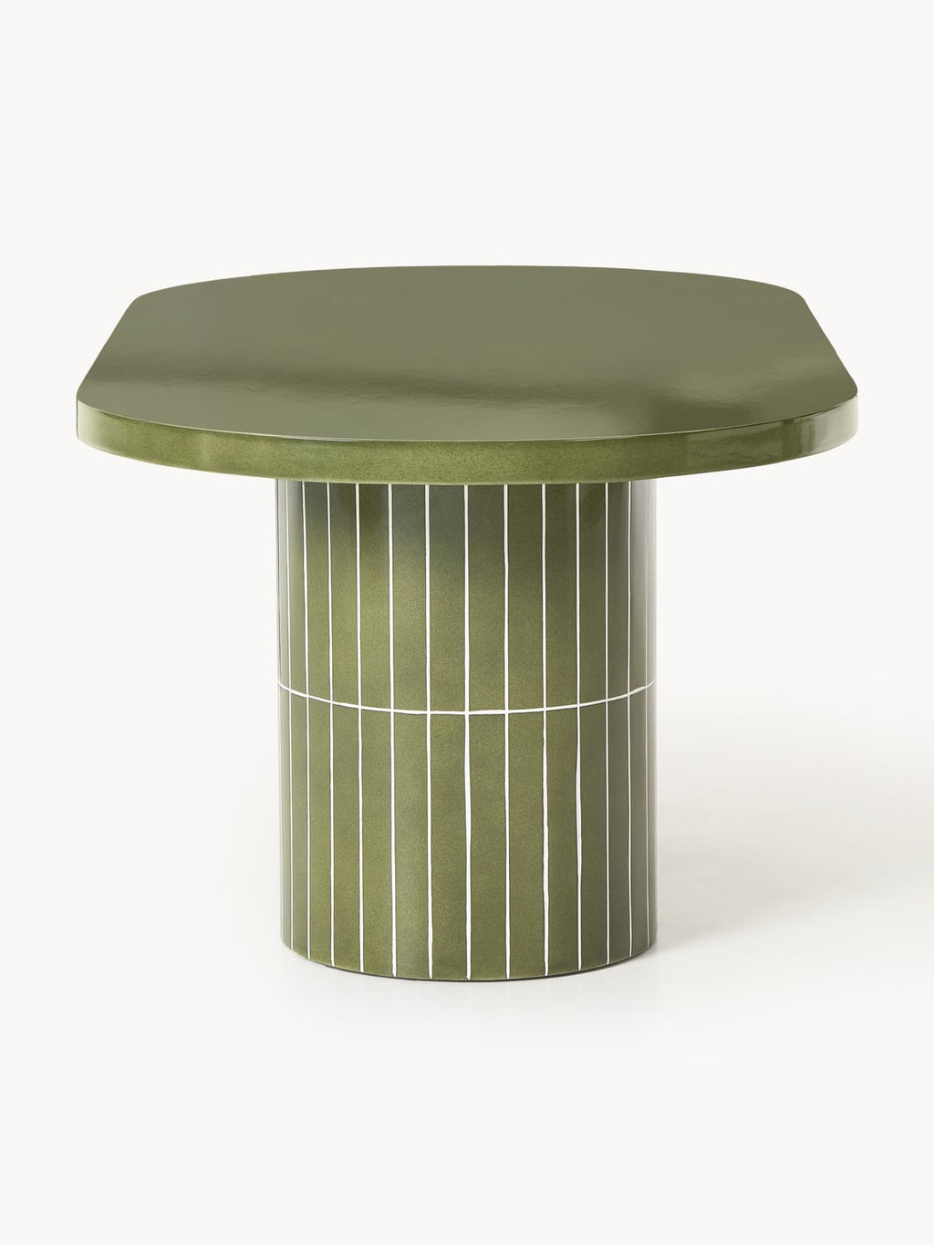 Saya Oval Garden Dining Table, 200 x 100 cm — Olive