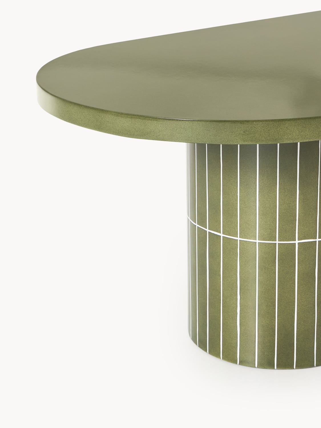 Saya Oval Garden Dining Table, 200 x 100 cm — Olive
