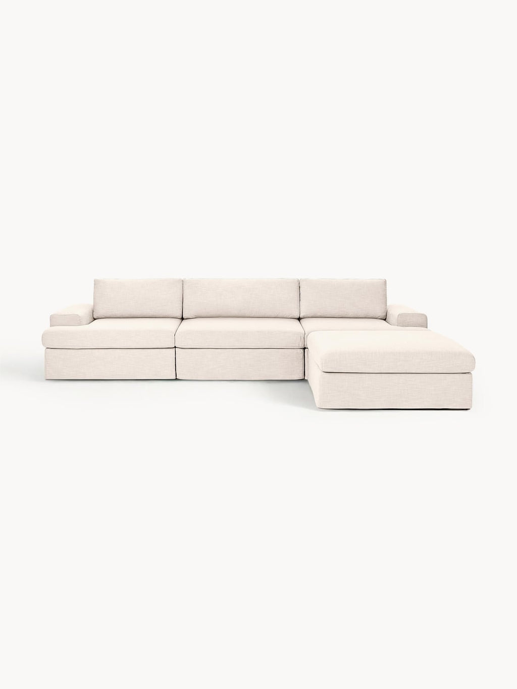 Russell Modular Sofa (4-seater) with Ottoman (left/right) — Ivory