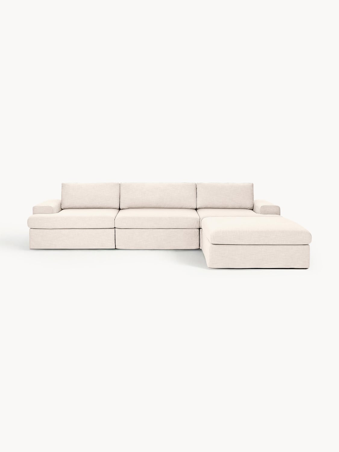Russell Modular Sofa (4-seater) with Ottoman (left/right) — Ivory
