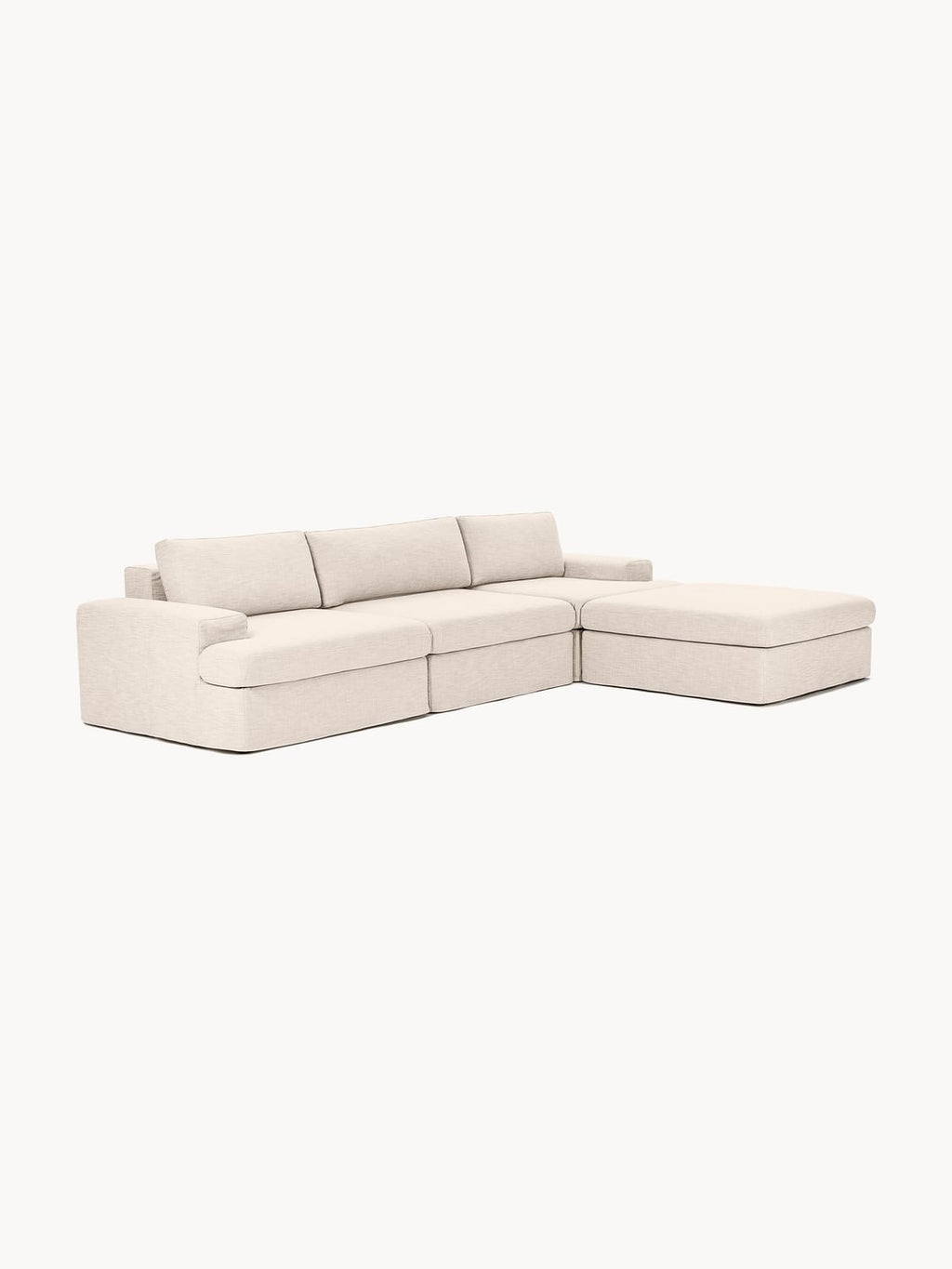 Russell Modular Sofa (4-seater) with Ottoman (left/right) — Ivory
