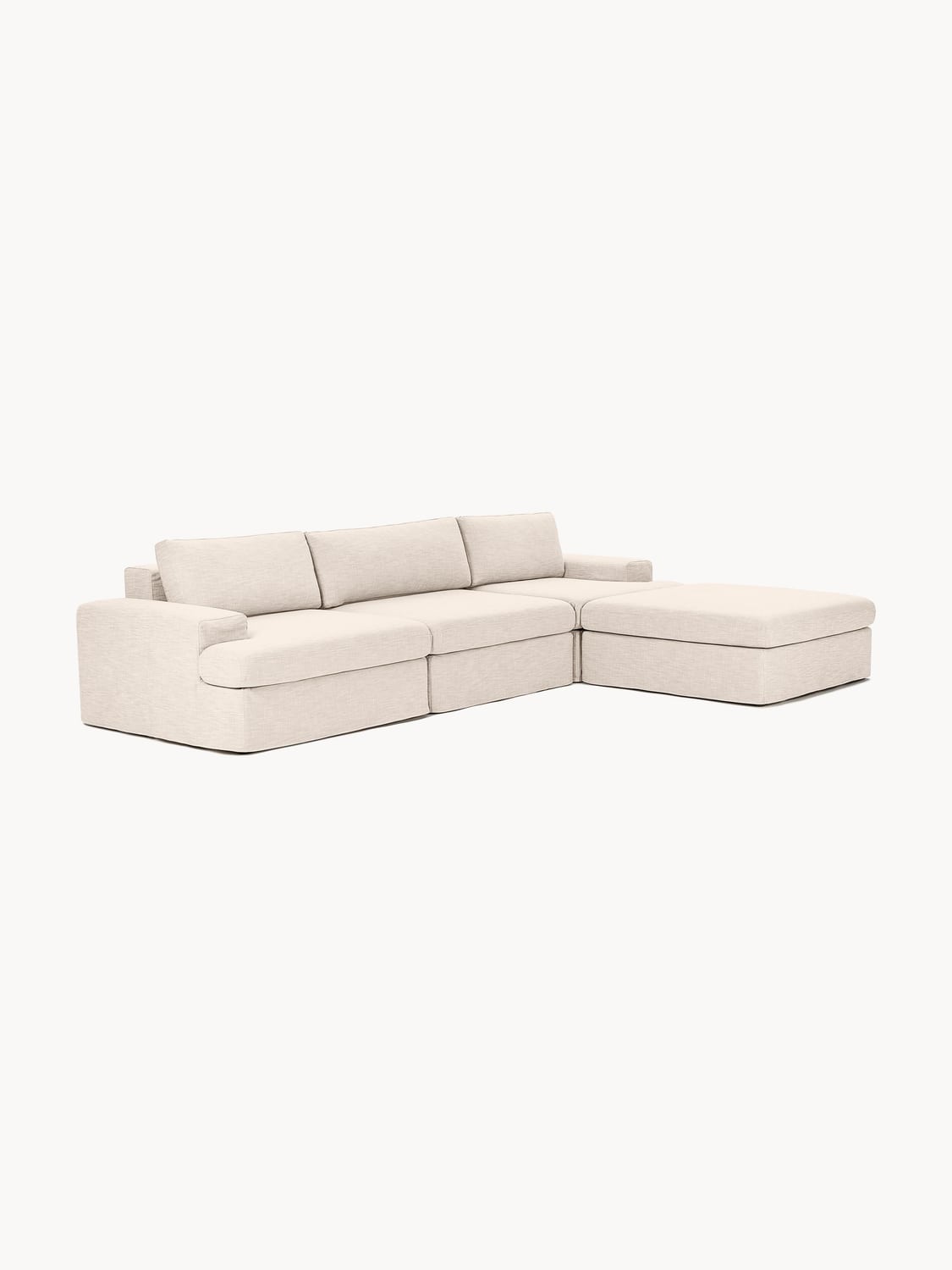 Russell Modular Sofa (4-seater) with Ottoman (left/right) — Ivory