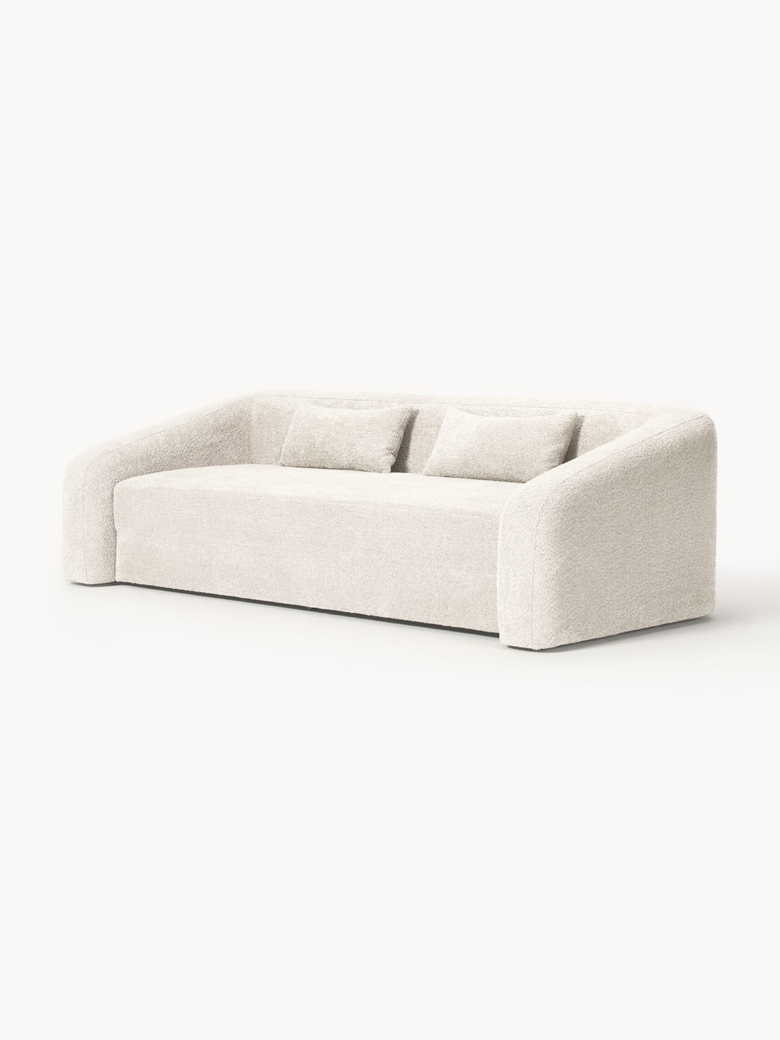 Eliot Sofa Bed (3-seater) in Teddy Bouclé — Off-White