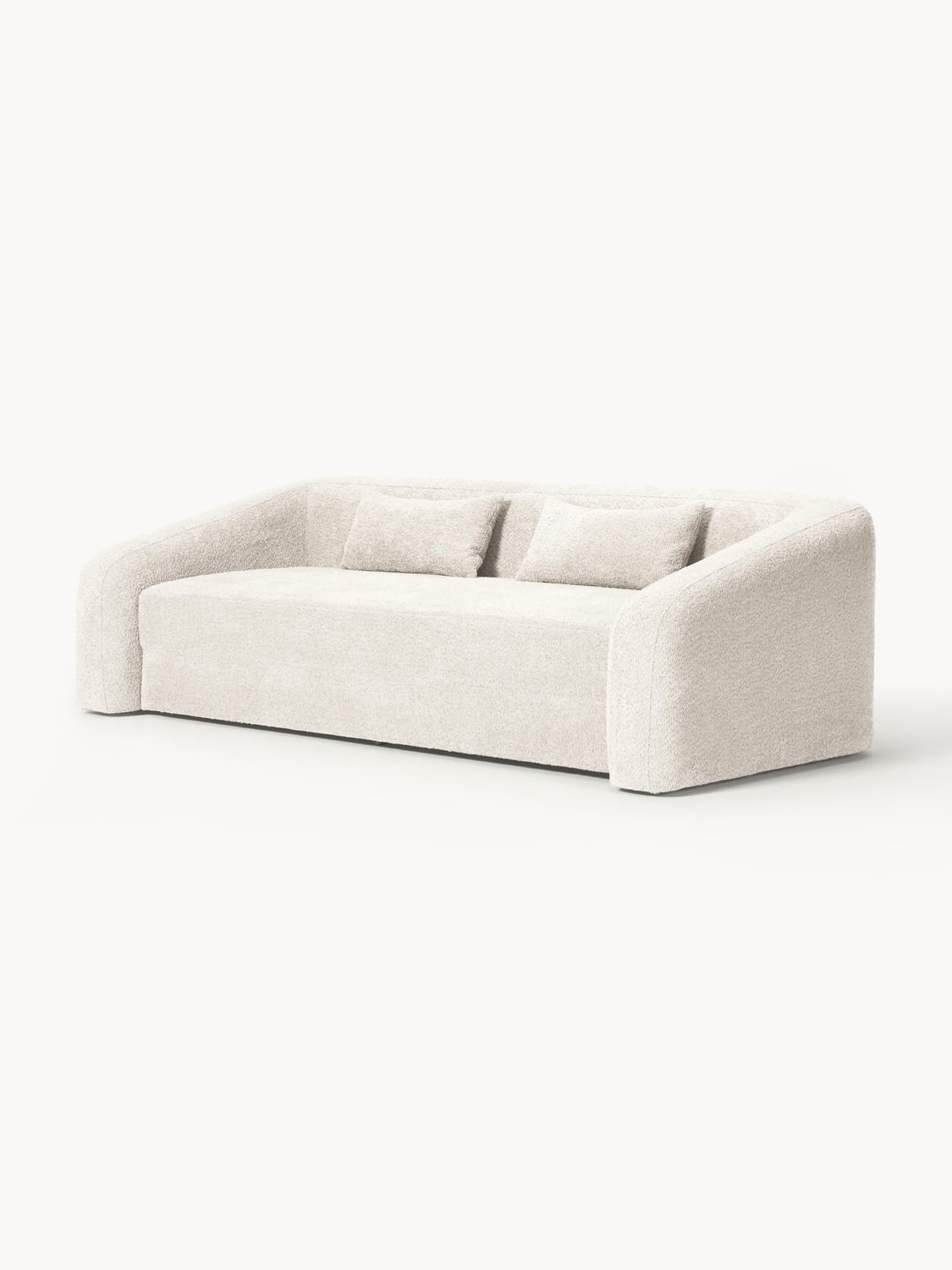Eliot Sofa Bed (3-seater) in Teddy Bouclé — Off-White