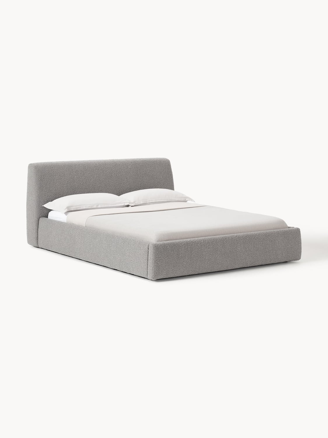 Cloud Bouclé Upholstered Bed — Oatmeal