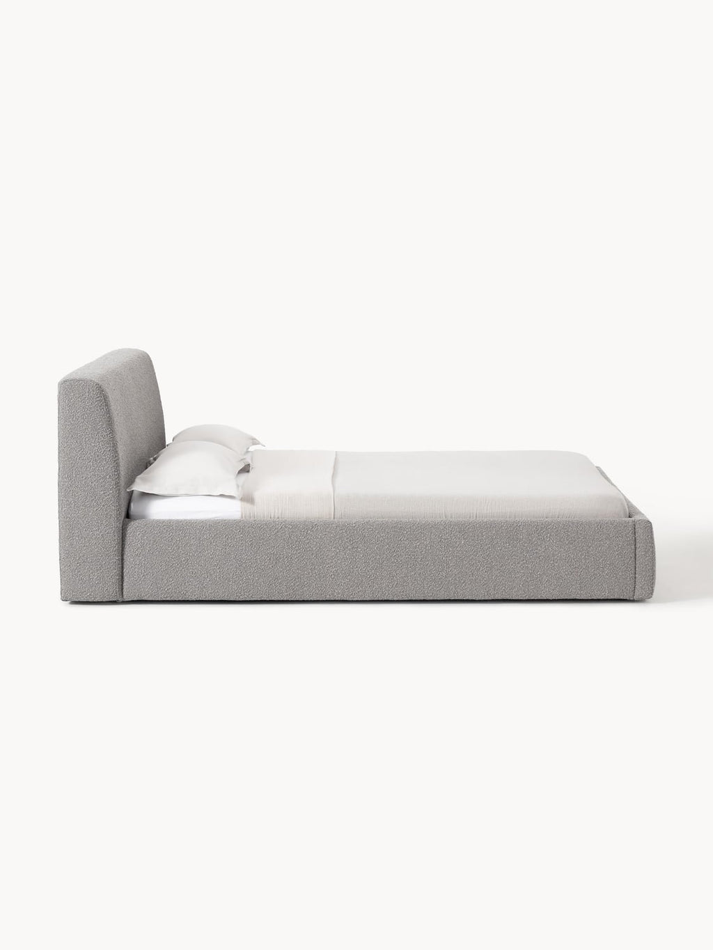 Cloud Bouclé Upholstered Bed — Oatmeal