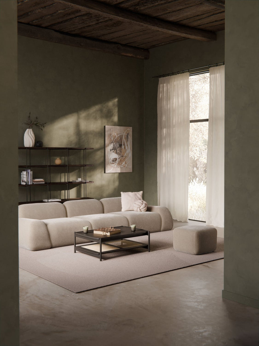 Wolke Modular Sofa (4-seater) — Sand Beige
