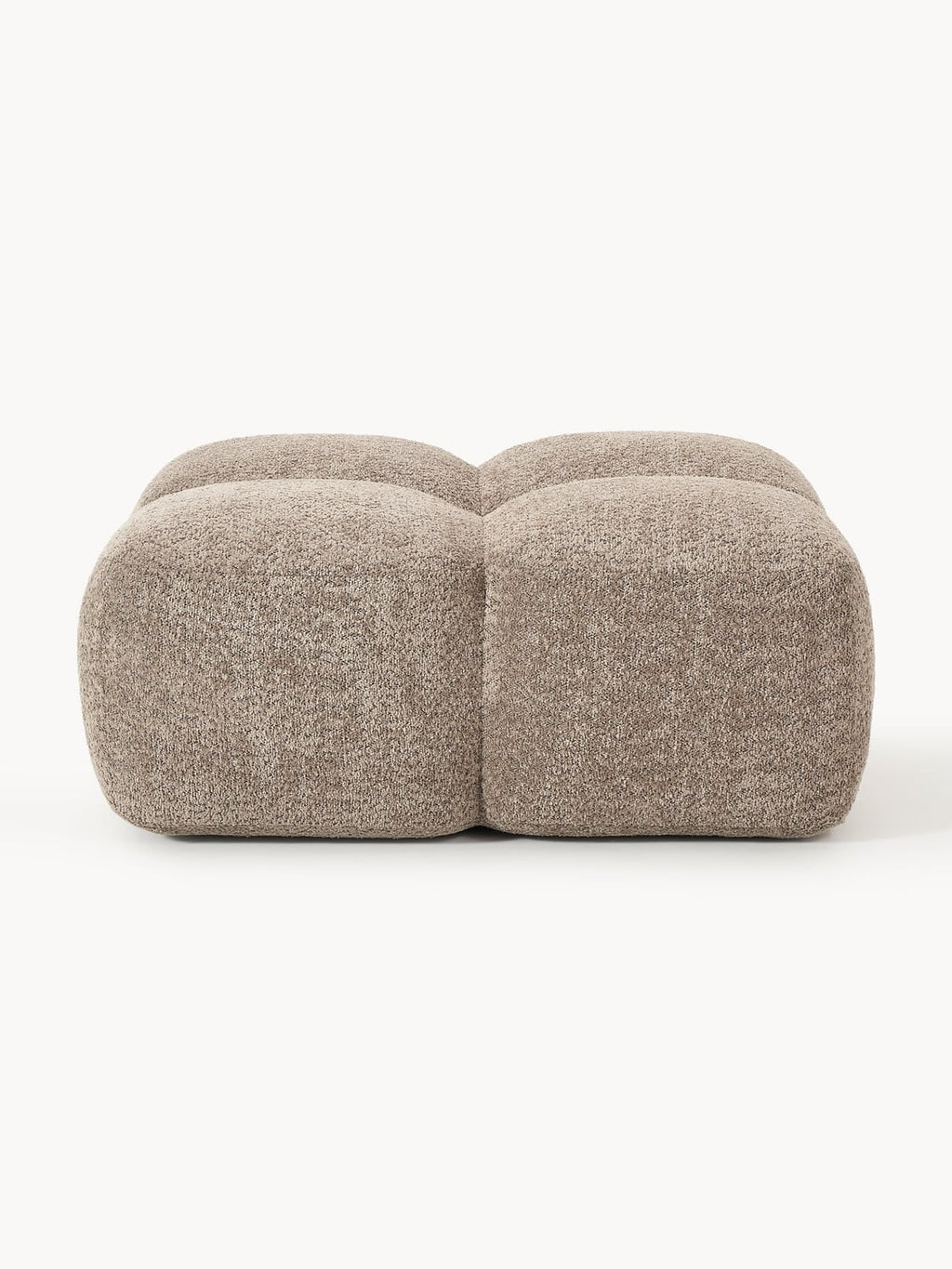 Tayla Sofa Ottoman in Teddy Bouclé — Taupe