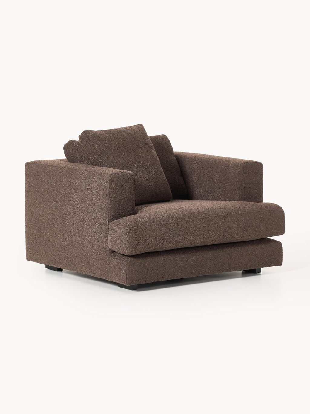 Tribeca Bouclé Armchair — Brown