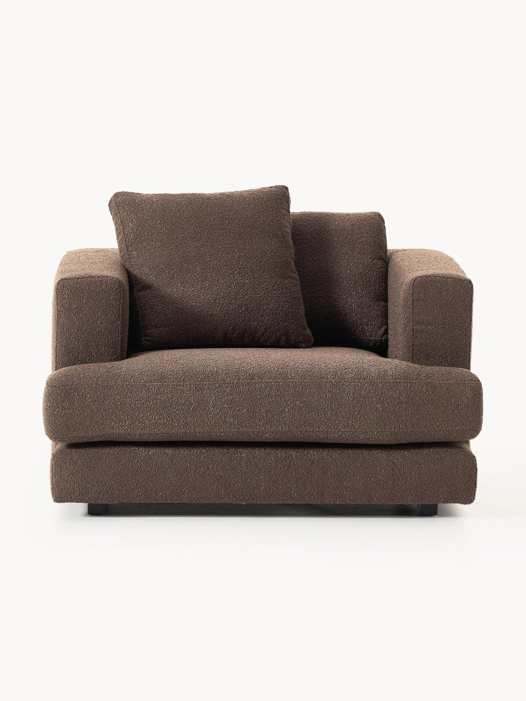 Tribeca Bouclé Armchair — Brown