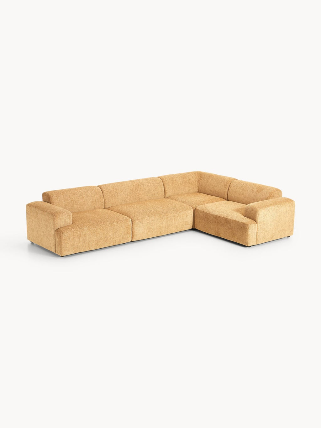 Melva Large Corner Sofa (4-seater) — Yellow