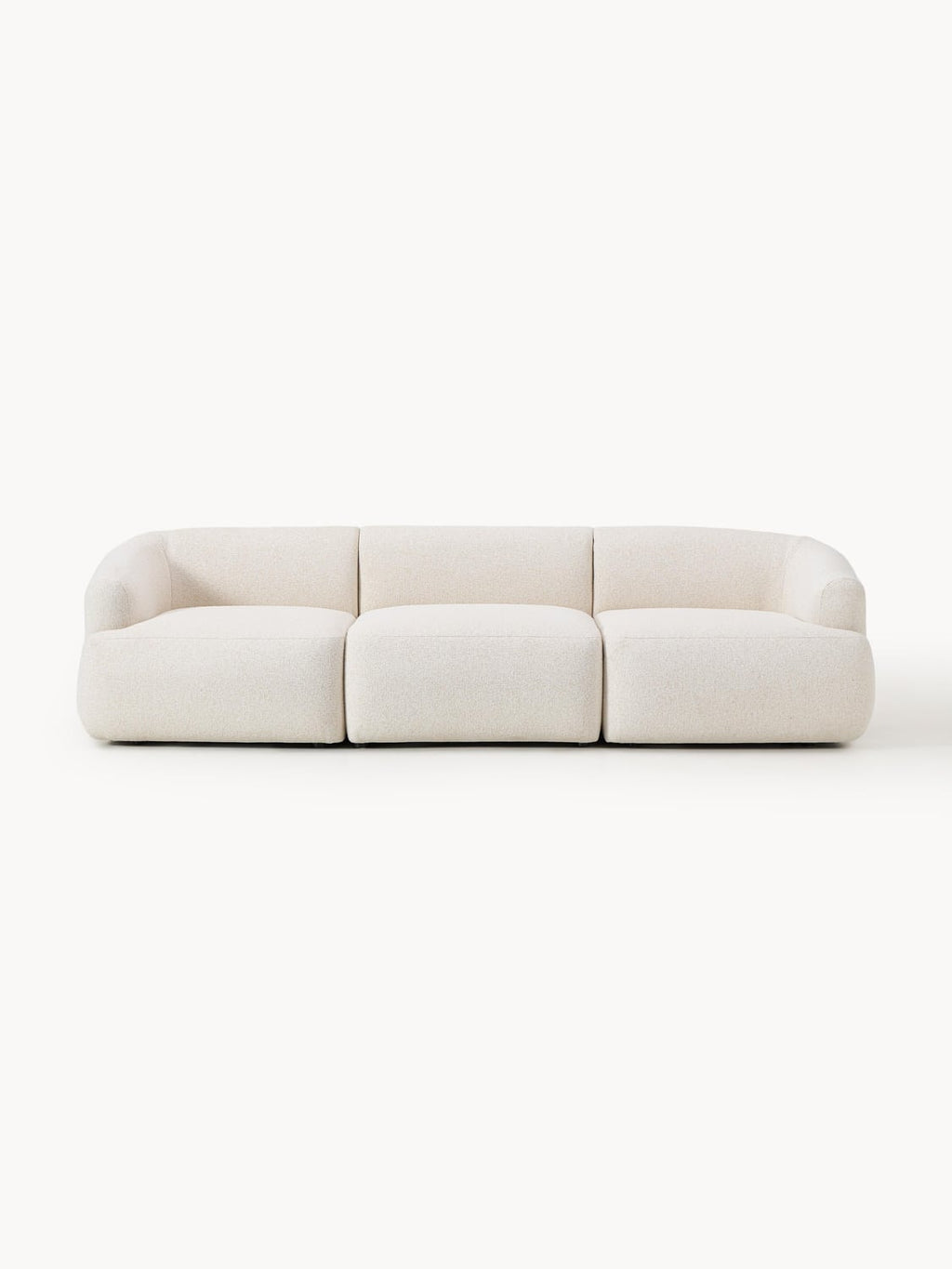 Sofia Modular Bouclé Sofa (3-seater) — Light Grey